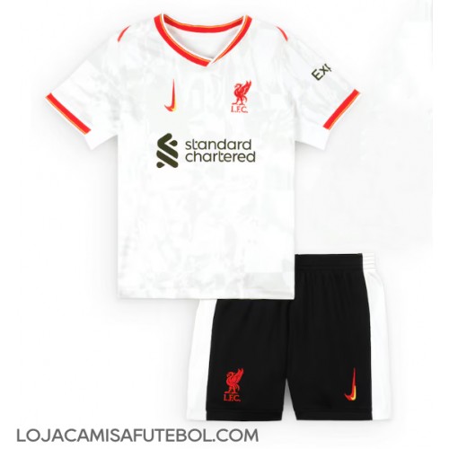 Camisa de Futebol Liverpool Equipamento Alternativo Infantil 2024-25 Manga Curta (+ Calças curtas)